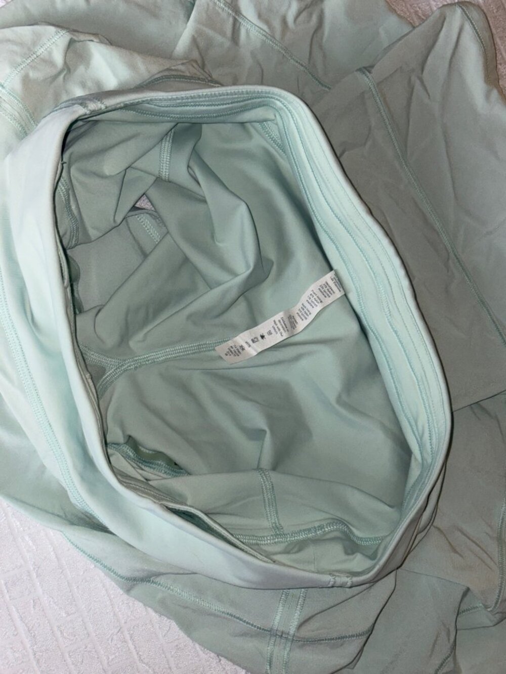 NWOT Lululemon Pace Rival Mid-Rise Skirt 15" Tall Delicate Mint Lined Shorts 8 - Picture 4 of 9